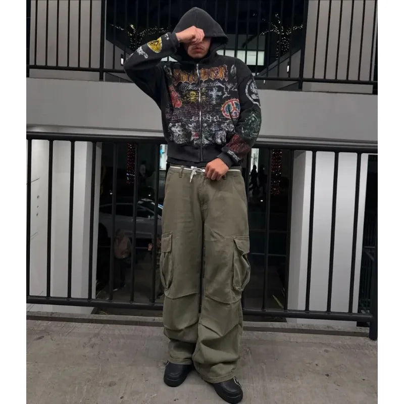 Trendy Anime Zipper Hoodie