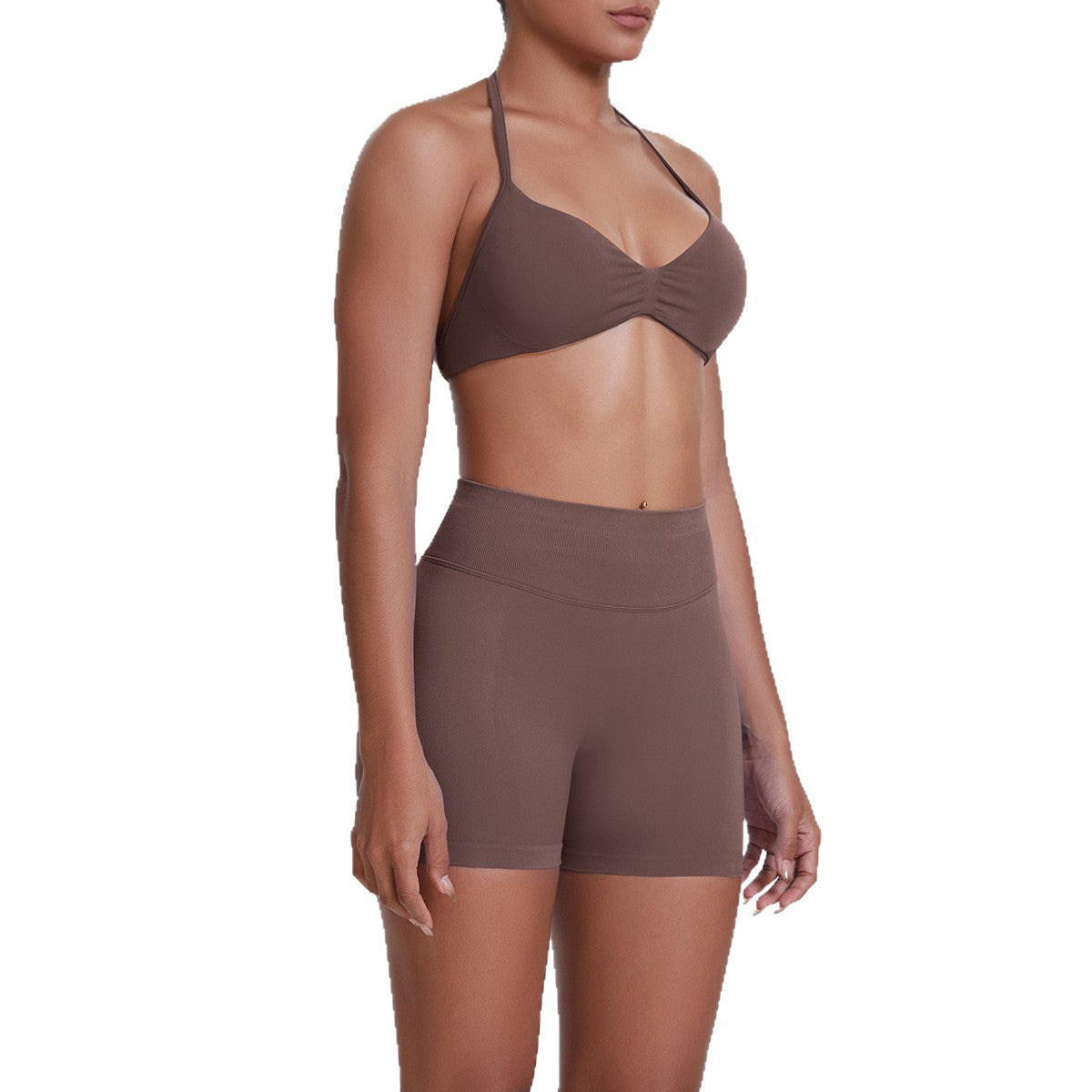 Seamless Yoga Sports Bra and Shorts Set