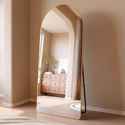Arched Metal Dressing Mirror